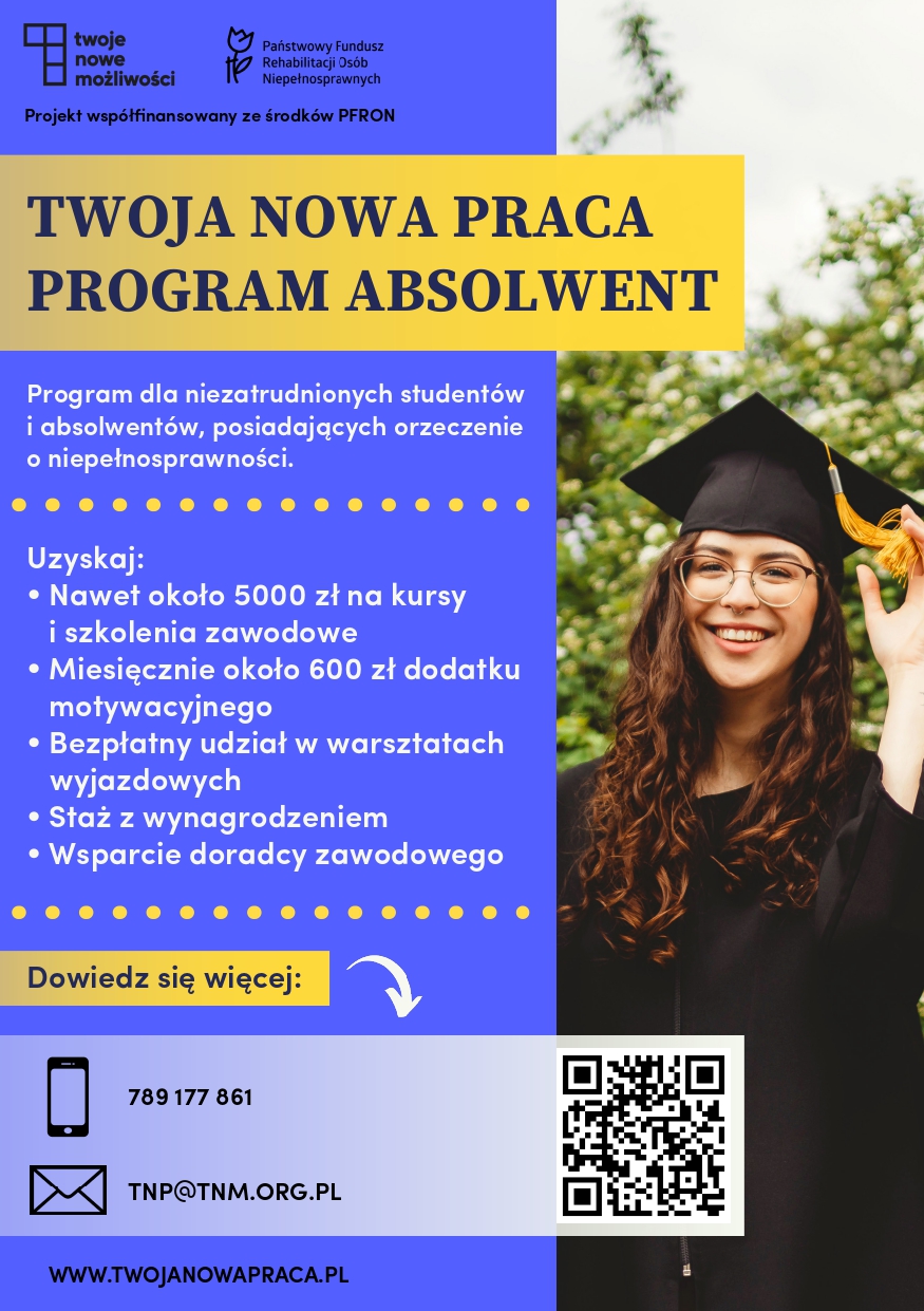 Ulotka projektu Twoja Nowa Praca